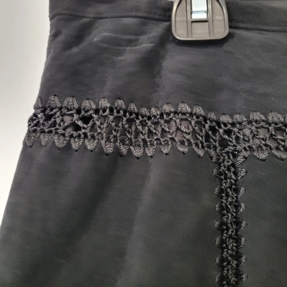 In‎ Suede Women's Black Suede Leather Skirt Size 14 Lace Western Classic Winter